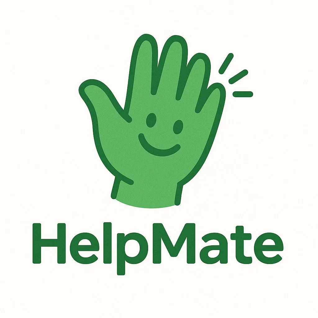 Helpmate logo a hand with a smile face