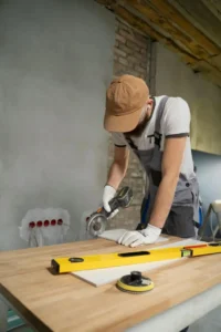 A man working in an small home project